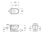 kielle Oudee Závěsné WC se sedátkem SoftClose, Vortex Rimless, bílá