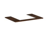 Hansgrohe Xelu Q Deska pod umyvadlo 78x55 cm, výřez uprostřed, tmavý ořech