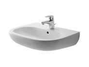 Duravit D-Code umyvadlo 65x50 cm, přepad, otvor pro baterii, bílá