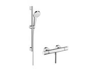 Hansgrohe Croma Select S Sprchový set Vario s termostatem, 3 proudy, sprchová tyč 65 cm, bílá/chrom