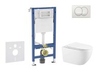 Geberit Duofix Set předstěnové instalace, klozetu Gaia a sedátka softclose, tlačítko Delta, bílá