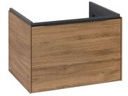 Villeroy & Boch Umyvadlová skříňka, 62x43x48 cm, 1 zásuvka, Oak Kansas/černá