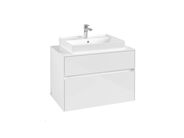Villeroy & Boch Collaro Umyvadlová skříňka, 800x548x500 mm, 2 zásuvky, Glossy White