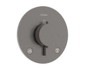 Hansgrohe Ecostat Comfort S Termostatická baterie pod omítku, pro 2 spotřebiče, kartáčovaný černý chrom