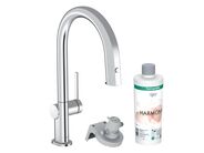 Hansgrohe Aqittura M91 Dřezová baterie s výsuvnou koncovkou a filtrací, sBox, chrom