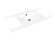 Kaldewei Silenio 3041 umyvadlo na desku, bez přepadu, 90x46x4 cm, 1 otvor pro baterii, Perl-Effekt, bílá