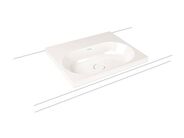 Kaldewei Centro 3055 umyvadlo na desku, 60x50x4 cm, 3 otvory pro baterii, Perl-Effekt, bílá