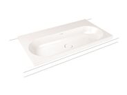 Kaldewei Centro 3056 umyvadlo na desku, 90x50x4 cm, 1 otvor pro baterii, Perl-Effekt, bílá
