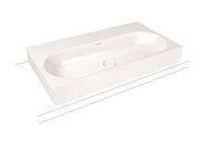 Kaldewei Centro 3058 umyvadlo na desku, 90x50x12 cm, 1 otvor pro baterii, Perl-Effekt, bílá