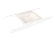 Kaldewei Cono 3075 umyvadlo zápustné, 50x50 cm, bez přepadu, 1x1 otvor, Perl-Effekt, bílá