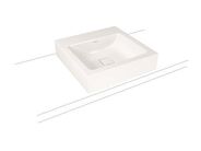 Kaldewei Cono 3077 umyvadlo na desku, 50x50 cm, bez přepadu, 1x1 otvor, Perl-Effekt, bílá