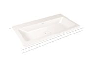 Kaldewei Cono 3084 umyvadlo na desku, 90x50x4 cm, Perl-Effekt, 3 otvory pro baterii, bílá