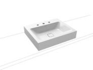 Kaldewei Cono 3085 umyvadlo na desku, 60x50x12 cm, Perl-Effekt, 3 otvory pro baterii, bílá