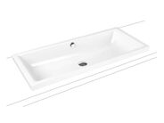 Kaldewei Puro 3173 umyvadlo na desku, 60x385mm, s přepadem, bez otvoru, Perl-Effekt, bílá