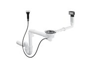 Hansgrohe Odtokové soupravy Automatická odtoková a přepadová souprava pro granitový jednodřez, chrom