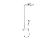 Hansgrohe Raindance E Sprchový set Showerpipe 300 s termostatem, 3 proudy, EcoSmart 9 l/min, bílá/chrom