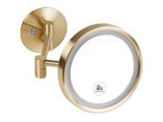 Bemeta Kosmetická zrcátka Kosmetické zrcátko, ø 200 mm, s LED osvětlením, mat, zlatá light