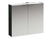 Laufen Base Zrcadlová skříňka s LED osvětlením, 70x80x19 cm, 2 dvířka, šedá