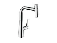 Hansgrohe Metris M71 Dřezová baterie Metris Select s výsuvnou sprškou, chrom