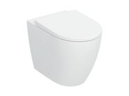 Geberit Stojící WC 35,5x56 cm, hluboké splachování, ke stěně, Rimfree, zkrácené vyložení, TurboFlush, sedátko EasyMount, bílá