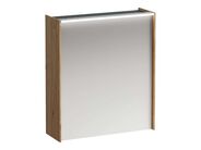 Laufen Lani Zrcadlová skříňka s LED osvětlením, 71x62x21 cm, 1 dvířka, panty vlevo, dub