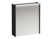 Laufen Lani Zrcadlová skříňka s LED osvětlením, 71x62x21 cm, 1 dvířka, panty vpravo, šedá