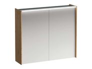 Laufen Lani Zrcadlová skříňka s LED osvětlením, 71x82x21 cm, 2 dvířka, dub