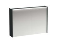 Laufen Lani Zrcadlová skříňka s LED osvětlením, 71x102x21 cm, 2 dvířka, šedá