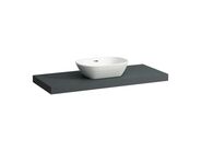 Laufen Lani Deska pod umyvadlo, 118 cm, středový výřez, šedá