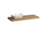 Laufen Lani Deska pod umyvadlo, 118 cm, výřez vlevo, dub