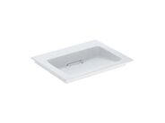 Geberit ONE umyvadlo s krytem, 60x48 cm, bez otvoru pro baterii, bez přepadu, KeraTect, bílá