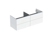 Geberit ONE skříňka pod umyvadlo se čtyřmi zásuvkami, 133,2x47x50,4 cm, lakovaná s vysokým leskem, bílá