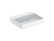 Geberit ONE umyvadlo na desku, s krytem, 50x41 cm, bez otvoru pro baterii, bez přepadu, KeraTect, bílá
