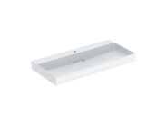 Geberit ONE umyvadlo s krytem, 105x48 cm, s otovrem pro baterii, bez přepadu, KeraTect, bílá