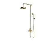 OMNIRES Armance Sprchový set s termostatem, průměr 22,5 cm, kartáčovaná mosaz