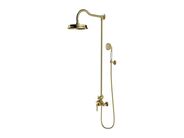 OMNIRES Armance Sprchový set s baterií, průměr 22,5 cm, kartáčovaná mosaz