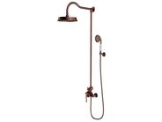OMNIRES Armance Sprchový set s baterií, průměr 23 cm, měď