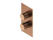 OMNIRES Contour Termostatická baterie pod omítku, pro 2 spotřebiče, kartáčovaná měď