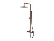 OMNIRES Contour Sprchový set s termostatem, průměr 25 cm, kartáčovan měď