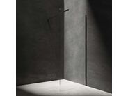 OMNIRES Marina Sprchová stěna Walk-In, 78x202 cm, matná černá/čiré sklo
