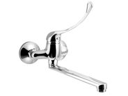 Aqualine AQUALINE 35 nástěnná baterie, rozteč 100mm, lékařská páka, ramínko ploché, 220mm, chrom
