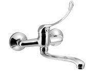 Aqualine AQUALINE 35 nástěnná baterie, lékařská páka, ramínko ploché zvýšené, 220mm, chrom