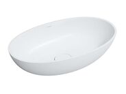 OMNIRES Shell M+ Umyvadlo na desku 60x35 cm, bez přepadu, matná bílá