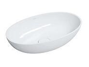 OMNIRES Shell M+ Umyvadlo na desku 60x35 cm, bez přepadu, bílá