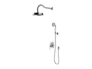 OMNIRES Armance Sprchový set s baterií pod omítku, s tělesem, průměr 22,5 cm, chrom