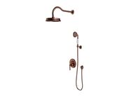OMNIRES Armance Sprchový set s baterií pod omítku, s tělesem, průměr 22,5 cm, kartáčovaná měď