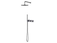 OMNIRES Contour Sprchový set s baterií pod omítku, s tělesem, průměr 25 cm, chrom