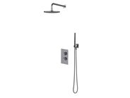 OMNIRES Contour Sprchový set s termostatem pod omítku, s tělesem, průměr 25 cm, chrom