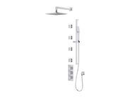 OMNIRES Fresh Sprchový set s termostatem pod omítku, s tělesem, 3 proudy, 25x25 cm, chrom