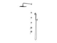 OMNIRES Y Sprchový set s baterií pod omítku, s tělesem, 5 proudů, průměr 25 cm, chrom